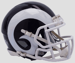 Los Angeles Rams NFL Mini Speed Football Helmet White Horn