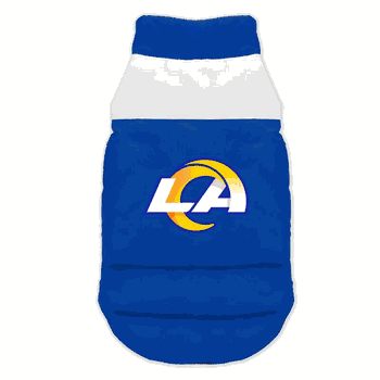 Los Angeles Rams Pet Parka Puff Vest Large