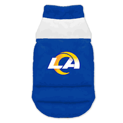 Los Angeles Rams Pet Parka Puff Vest Medium