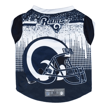 Los Angeles Rams Pet Performance Tee Shirt Xtra Small