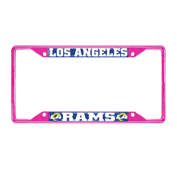 Los Angeles Rams Pink Metal License Plate Frame - 6.25"x12.25"