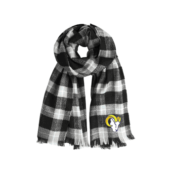 Los Angeles Rams Plaid Blanket Scarf NV-GRY