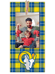 Los Angeles Rams Plaid Clothespin 6x12 Sign