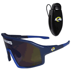 Los Angeles Rams Shield Sunglasses with Visor Clip