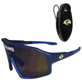 Los Angeles Rams Shield Sunglasses with Visor Clip