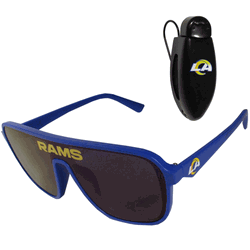 Los Angeles Rams Shield Sunglasses with Visor Clip