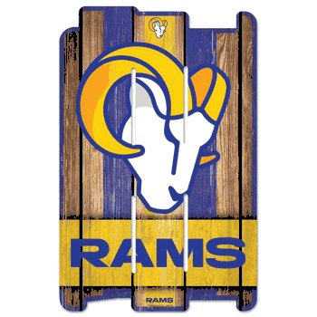 Los Angeles Rams Sign 11x17 Wood Fence Style