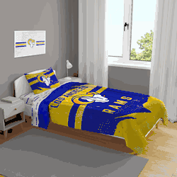 Los Angeles Rams Slanted Stripe 4 PC Twin Bed in a Bag