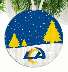 Los Angeles Rams Snow Scene Ornament