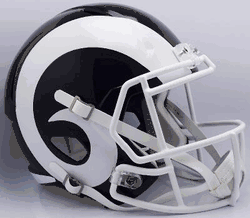 Los Angeles Rams Speed Replica Full Size Football Helmet White Horns