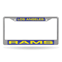 Los Angeles Rams Standard 12" x 6" Laser Cut Chrome Frame