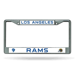 Los Angeles Rams Standard Chrome Frame with Plastic Inserts 12" x 6" Car/Truck Auto Accessory