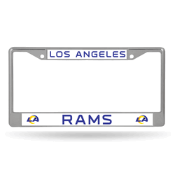 Los Angeles Rams Standard Chrome Frame with Plastic Inserts 12" x 6" Car/Truck Auto Accessory