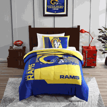 Los Angeles Rams Status Bed In A Bag Twin