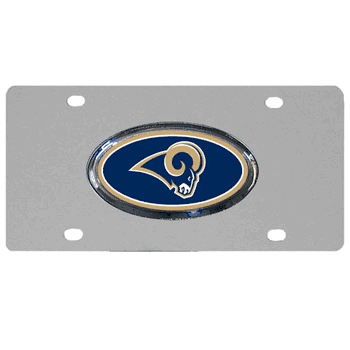 Los Angeles Rams Steel License Plate, Dome