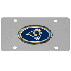 Los Angeles Rams Steel License Plate, Dome