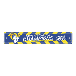 Los Angeles Rams Super Bowl LVI Street Sign