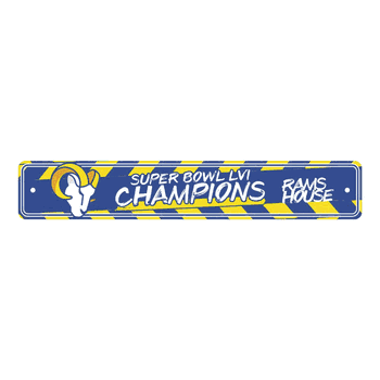 Los Angeles Rams Super Bowl LVI Street Sign