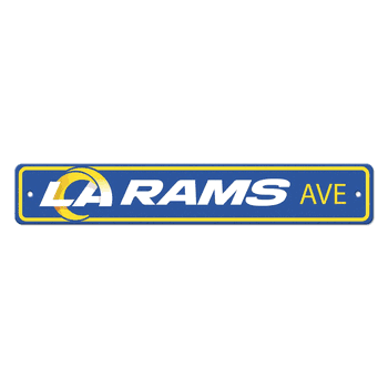 Los Angeles Rams Team Color Street Sign Dcor 4in. X 24in. Lightweight