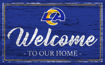 Los Angeles Rams Team Color Welcome 11x19 Sign