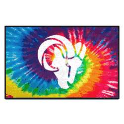 Los Angeles Rams Tie Dye Starter Mat Accent Rug - 19in. x 30in.