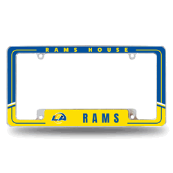 Los Angeles Rams Two-Tone 12" x 6" Chrome All Over Automotive License Plate Frame