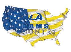 Los Angeles Rams USA Shape Flag Cutout