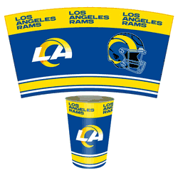 Los Angeles Rams Wastebasket 3.3 Gallon Tin