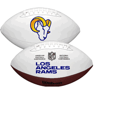Los Angeles Rams Wilson NFL Live Signature Autograph White Panel Football