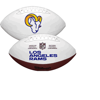 Los Angeles Rams Wilson NFL Live Signature Autograph White Panel Football