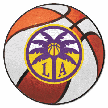 Los Angeles Sparks Basketball Rug - 27in. Diameter