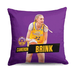 Los Angeles Sparks Cameron Brink Throw Pillow 18x18 inches