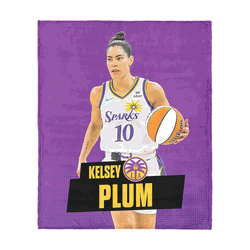 Los Angeles Sparks Kelsey Plum Silk Touch Throw Blanket 50x60 inches