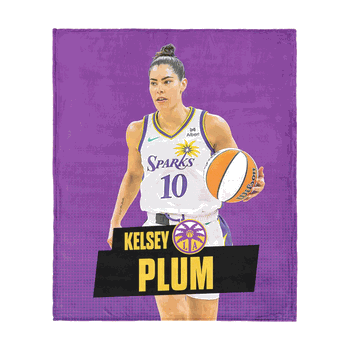 Los Angeles Sparks Kelsey Plum Silk Touch Throw Blanket 50x60 inches