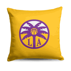 Los Angeles Sparks WNBA Double Down Throw Pillow 18 x 18 inches