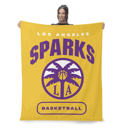 Los Angeles Sparks WNBA High Block Silk Touch Throw Blanket 50 x 60 inches