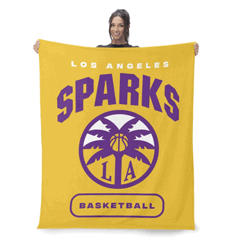 Los Angeles Sparks WNBA High Block Silk Touch Throw Blanket 50 x 60 inches