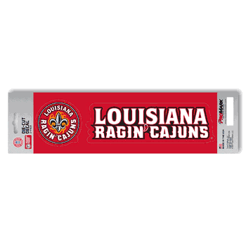 Louisiana Lafayette Ragin Cajuns 2 Piece Team Slogan Decal Sticker Set