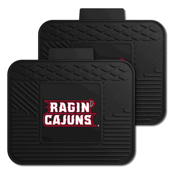Louisiana Lafayette Ragin Cajuns Back Seat Car Utility Mats - 2 Piece Set
