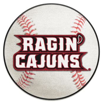 Louisiana Lafayette Ragin Cajuns Baseball Rug - 27in. Diameter