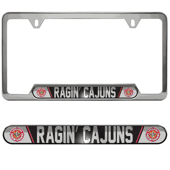 Louisiana Lafayette Ragin Cajuns Embossed License Plate Frame, 6.25in x 12.25in