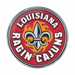 Louisiana Lafayette Ragin Cajuns Heavy Duty Aluminum Embossed Color Emblem
