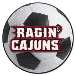 Louisiana Lafayette Ragin Cajuns Soccer Ball Rug - 27in. Diameter