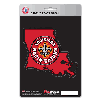 Louisiana Lafayette Ragin Cajuns Team State Shape Decal Sticker