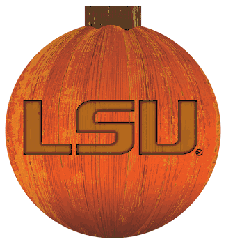 Louisiana State Tigers 12 in. Halloween Pumpkin Sign