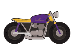 Louisiana State Tigers 12" Motorcycle Cutout Wood Sign