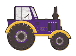 Louisiana State Tigers 12" Tractor Cutout Sign