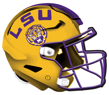 Louisiana State Tigers 12in Authentic Helmet Sign