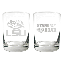 Louisiana State Tigers 2pc Rocks Glass Set