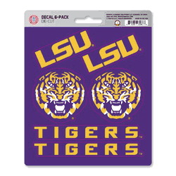 Louisiana State Tigers 6 Count Mini Decal Sticker Pack